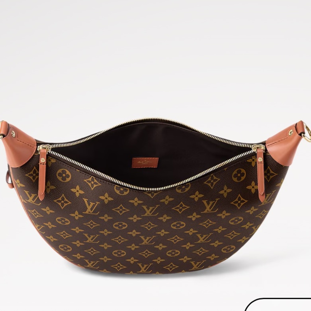 Louis Vuitton Brown Monogram Hobo Bag with Gold Chain - Picture 2 of 3